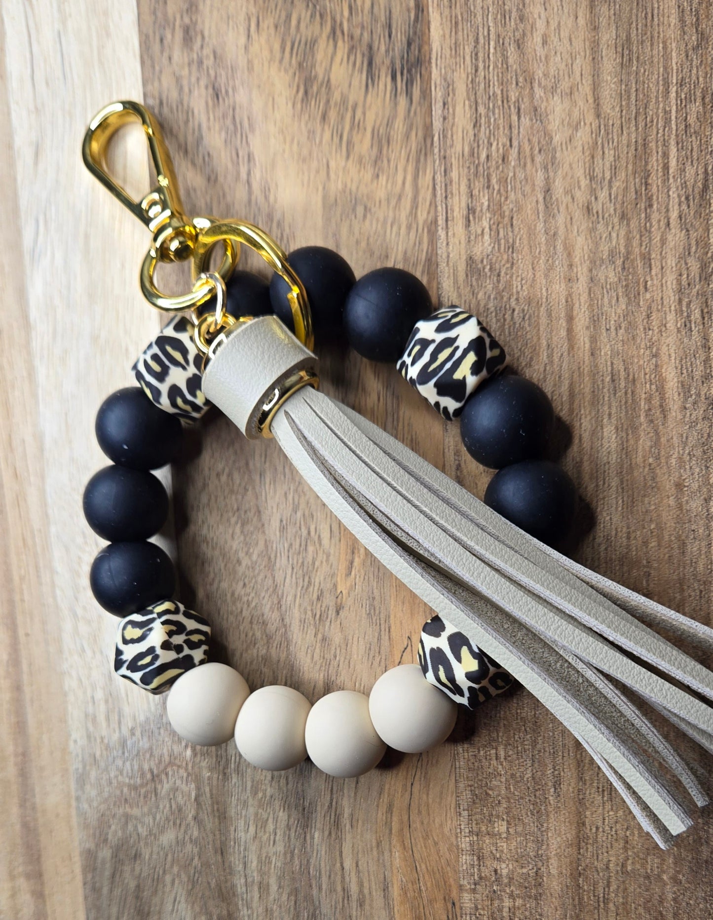 Cheetah Print with Tassel Wristlet