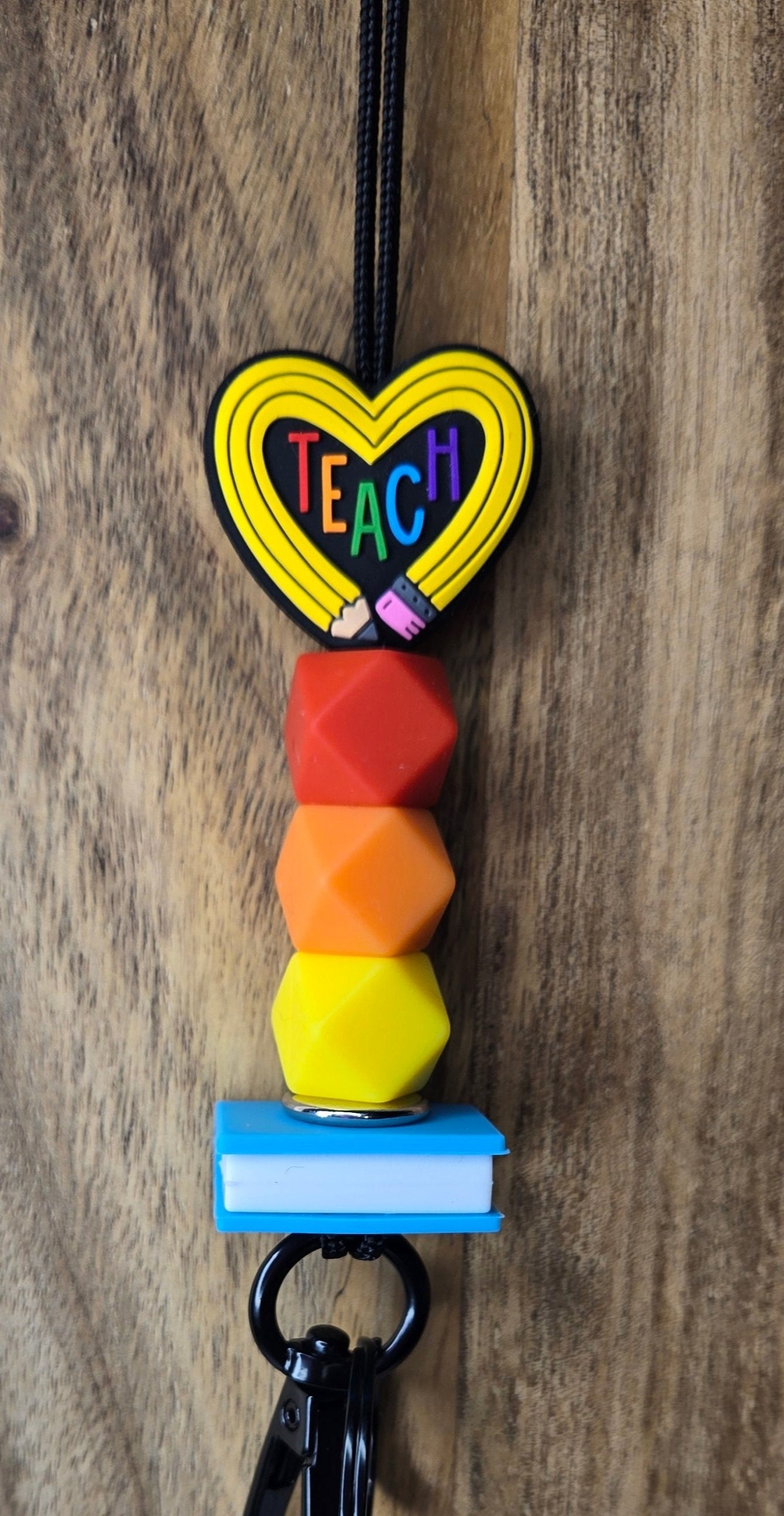 Teach Heart Pencil Lanyard