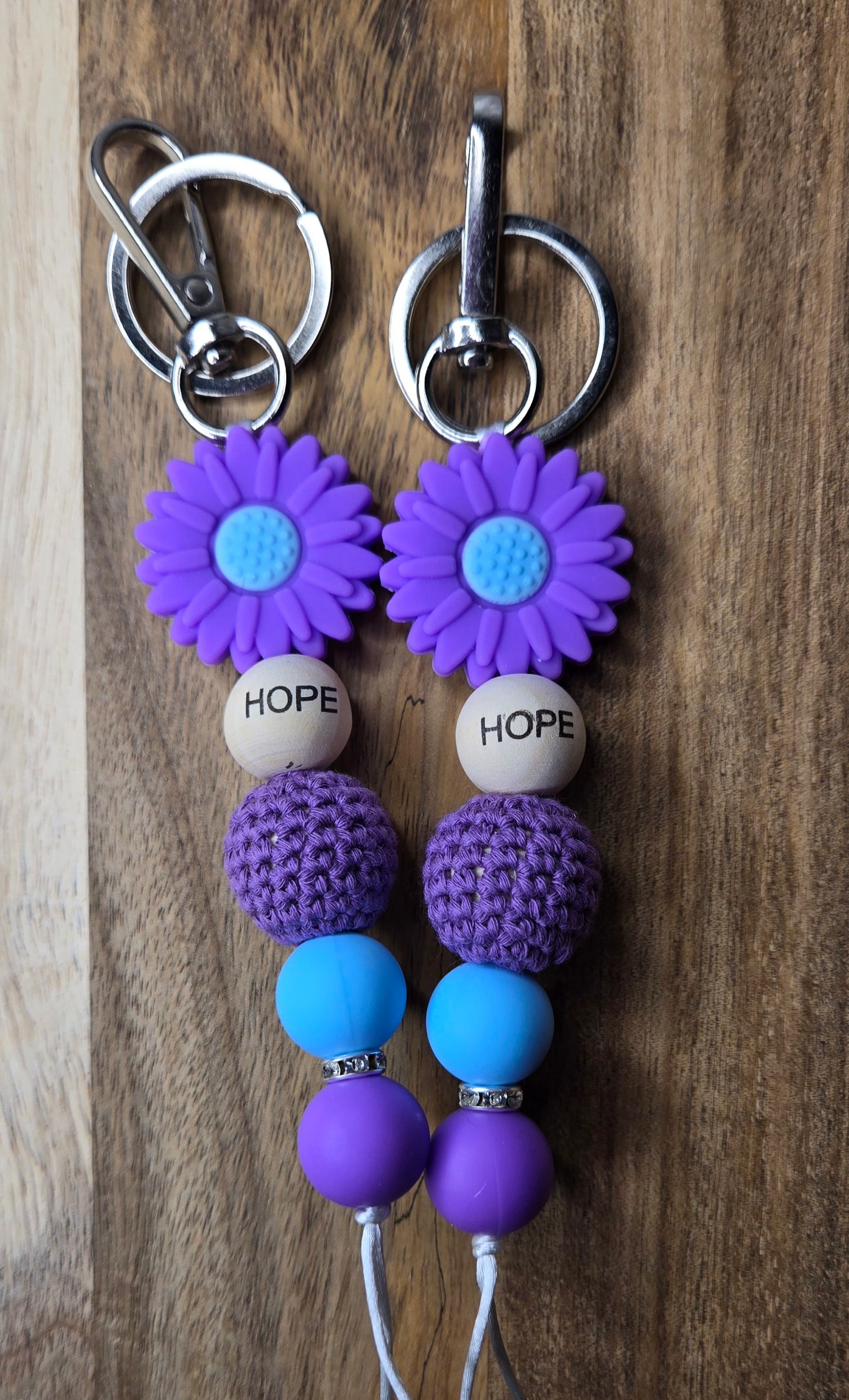 Crochet Daisy Keychains
