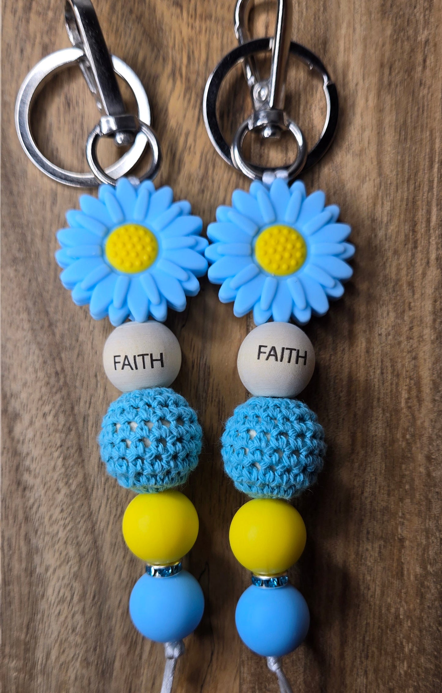 Crochet Daisy Keychains