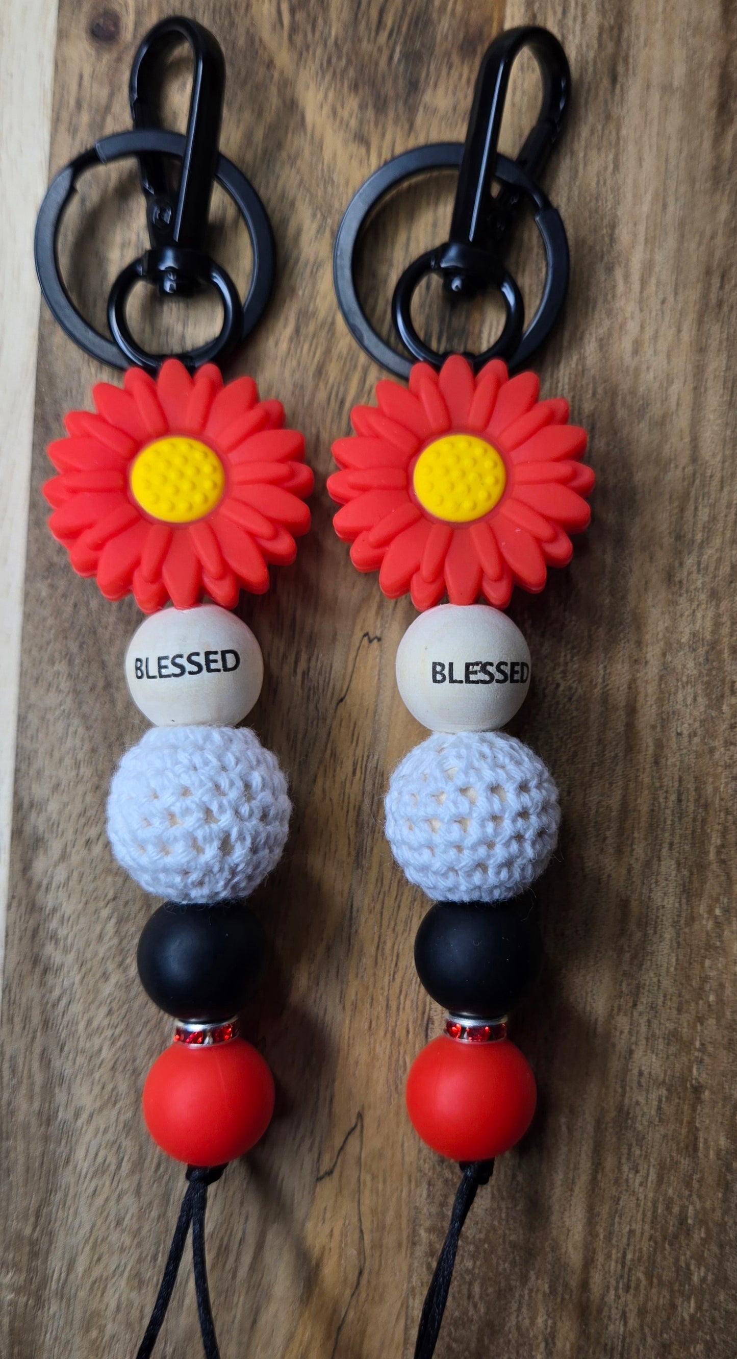 Crochet Daisy Keychains
