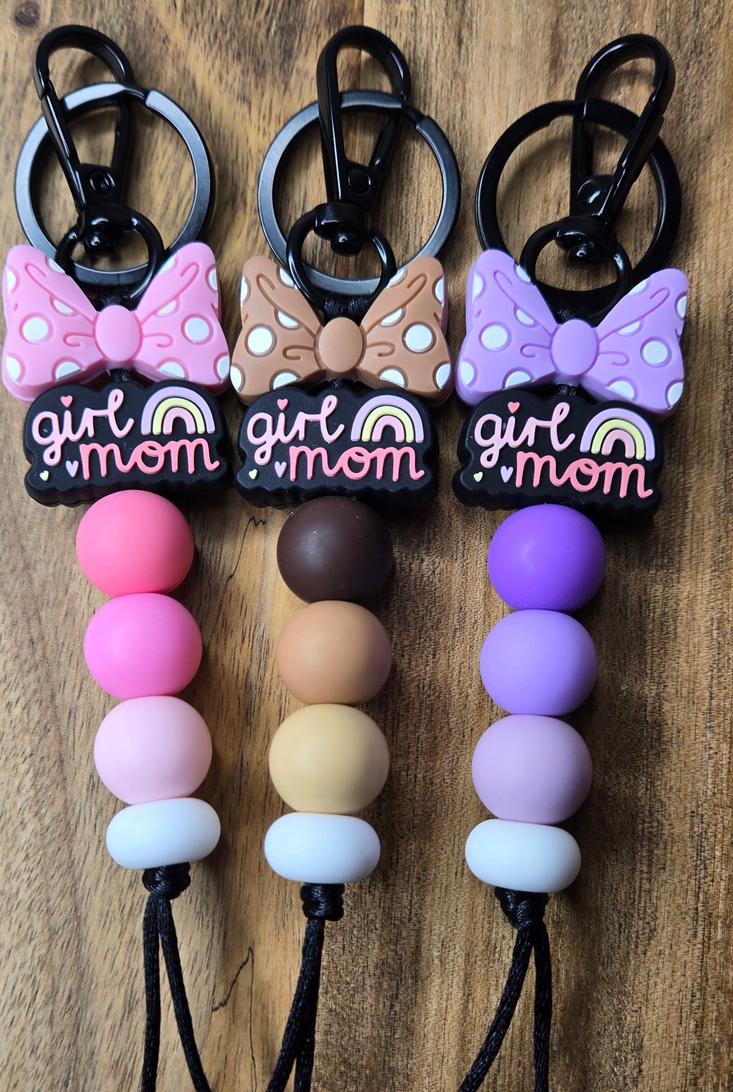 Girl Mom Keychain