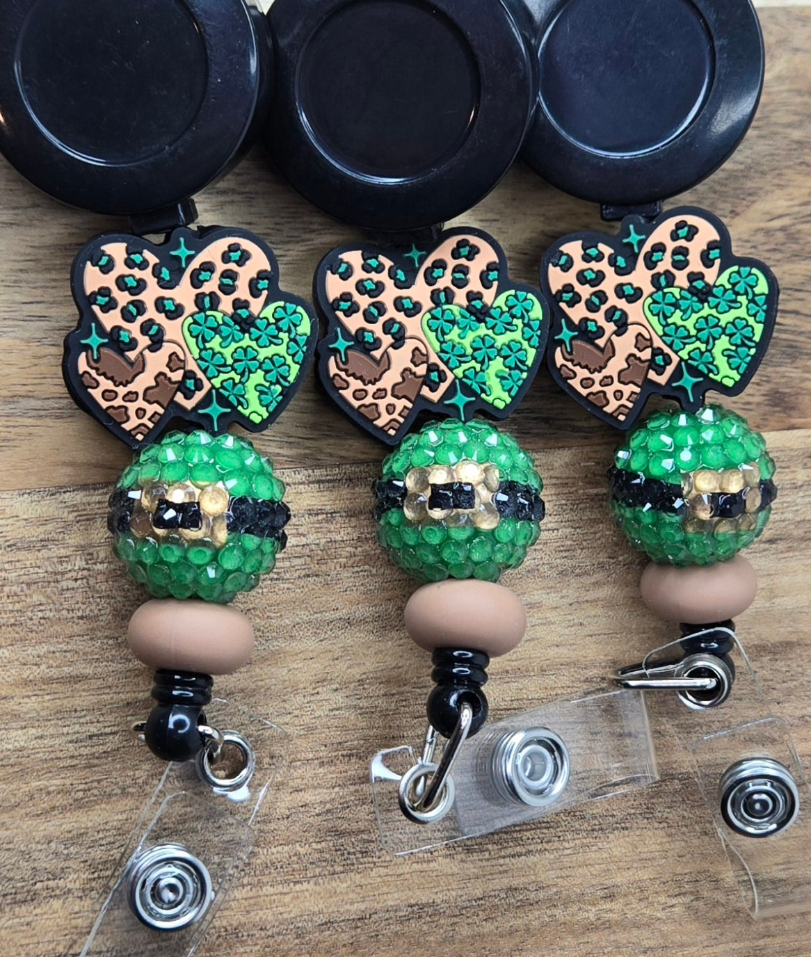 Triple Shamrock Hearts with Leprechaun
