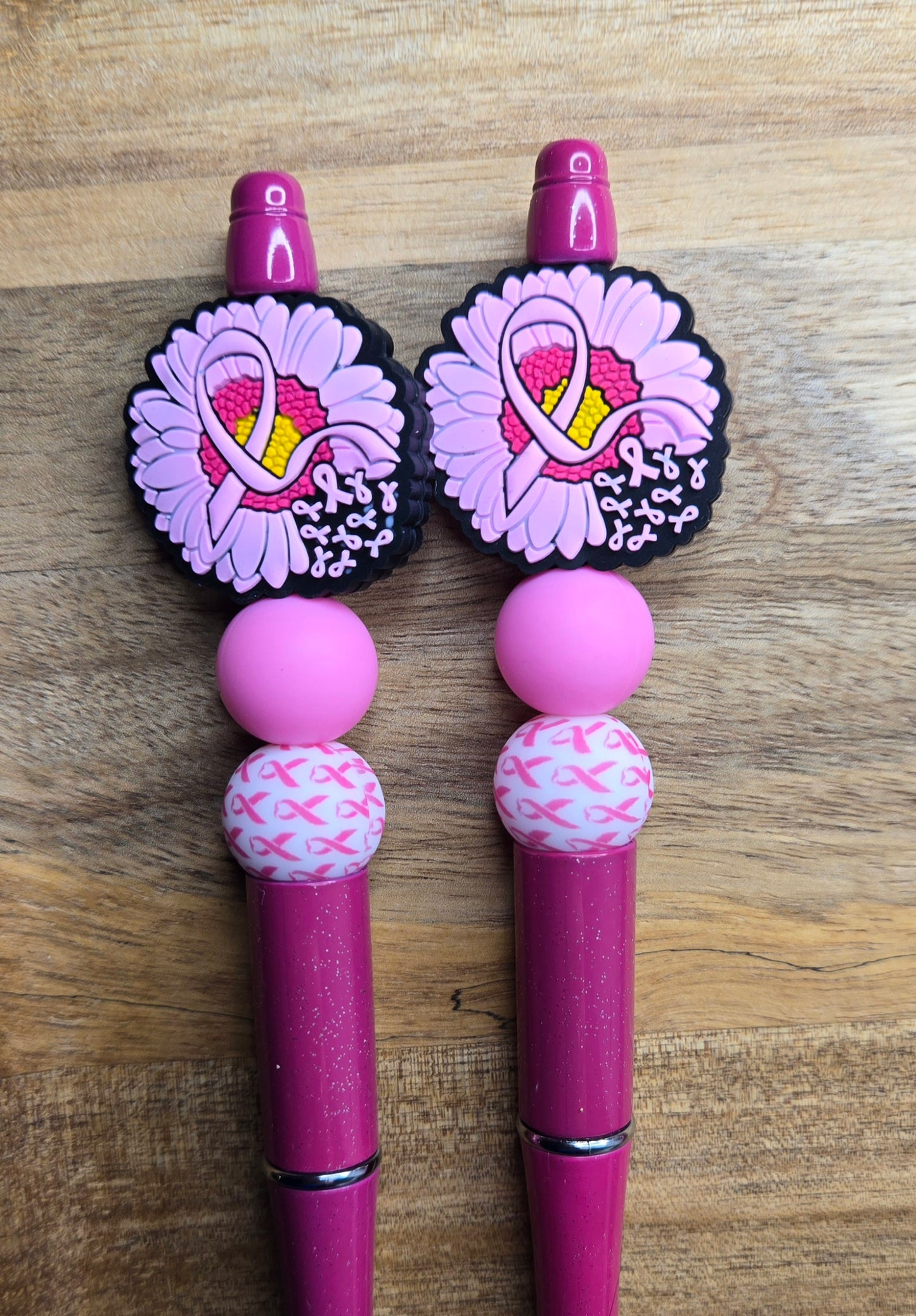 Breast Cancer Flower Pen