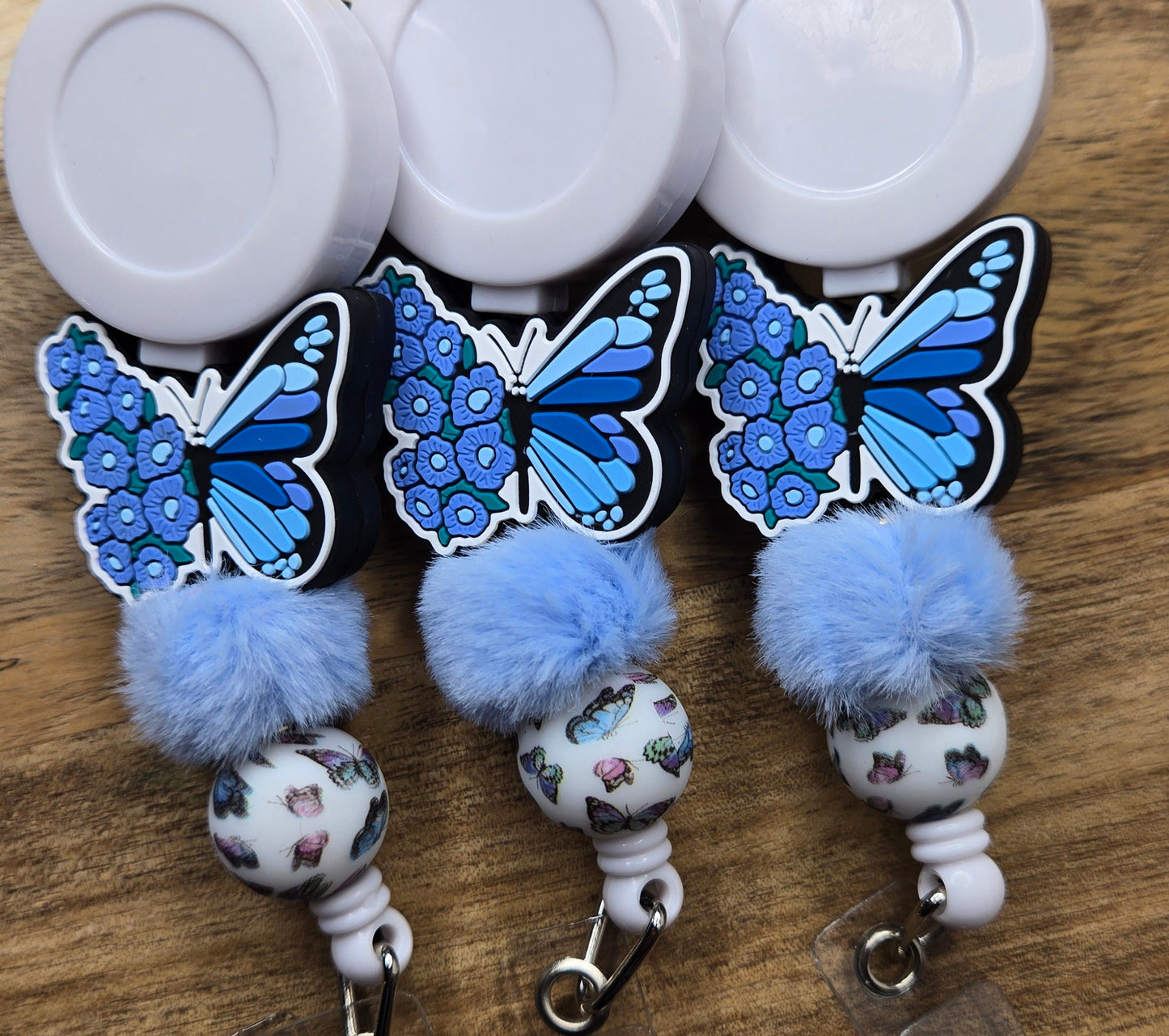 Blue Butterfly w/ Pom