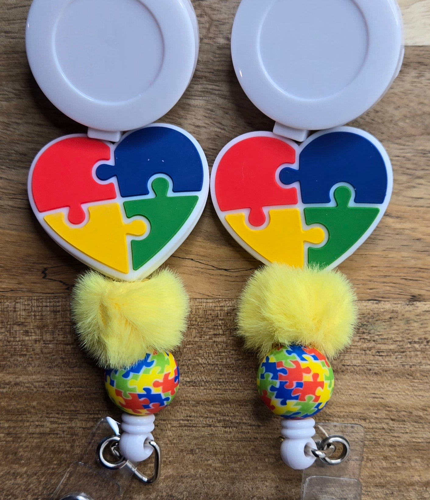 Autism Heart w/ Pom