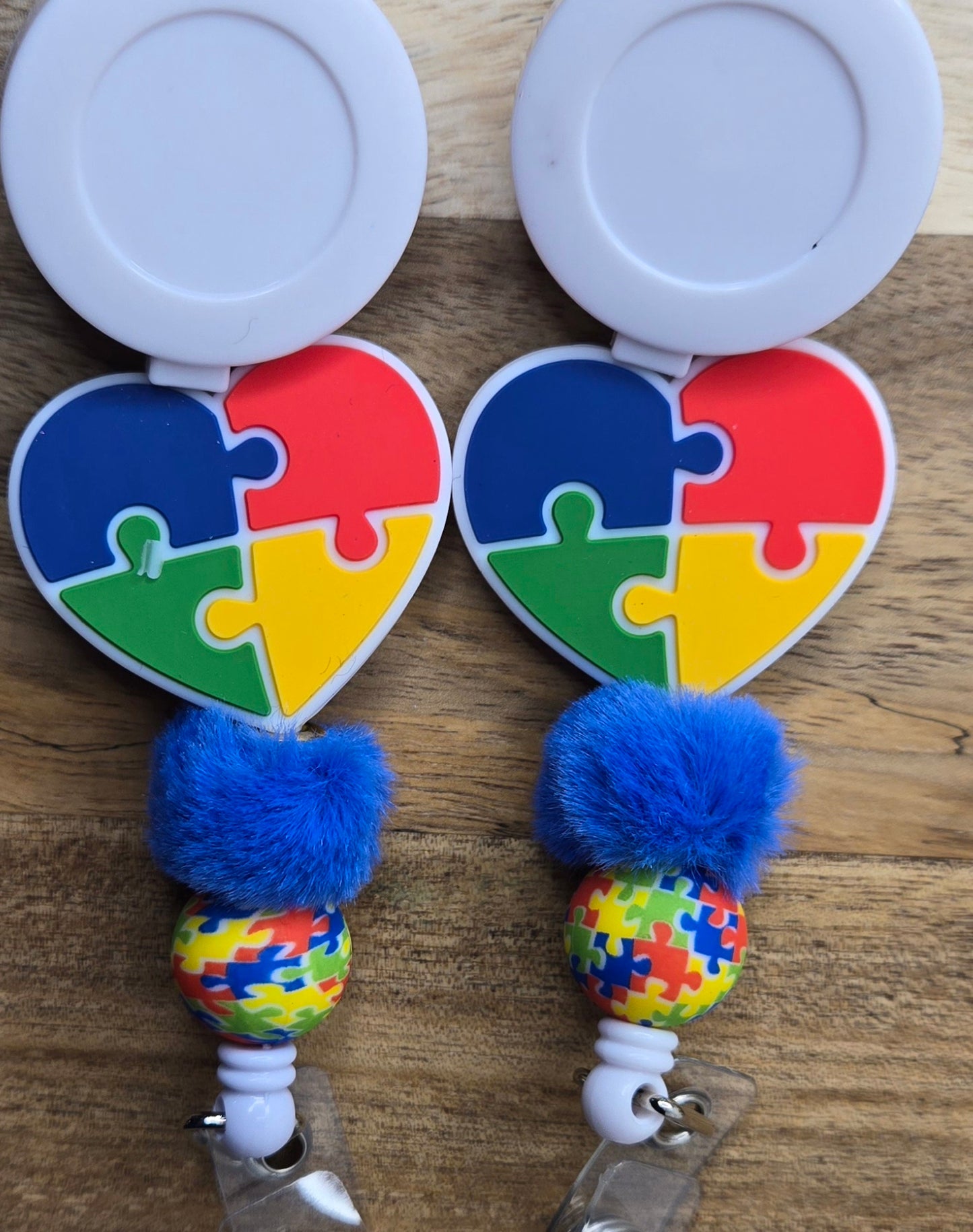 Autism Heart w/ Pom