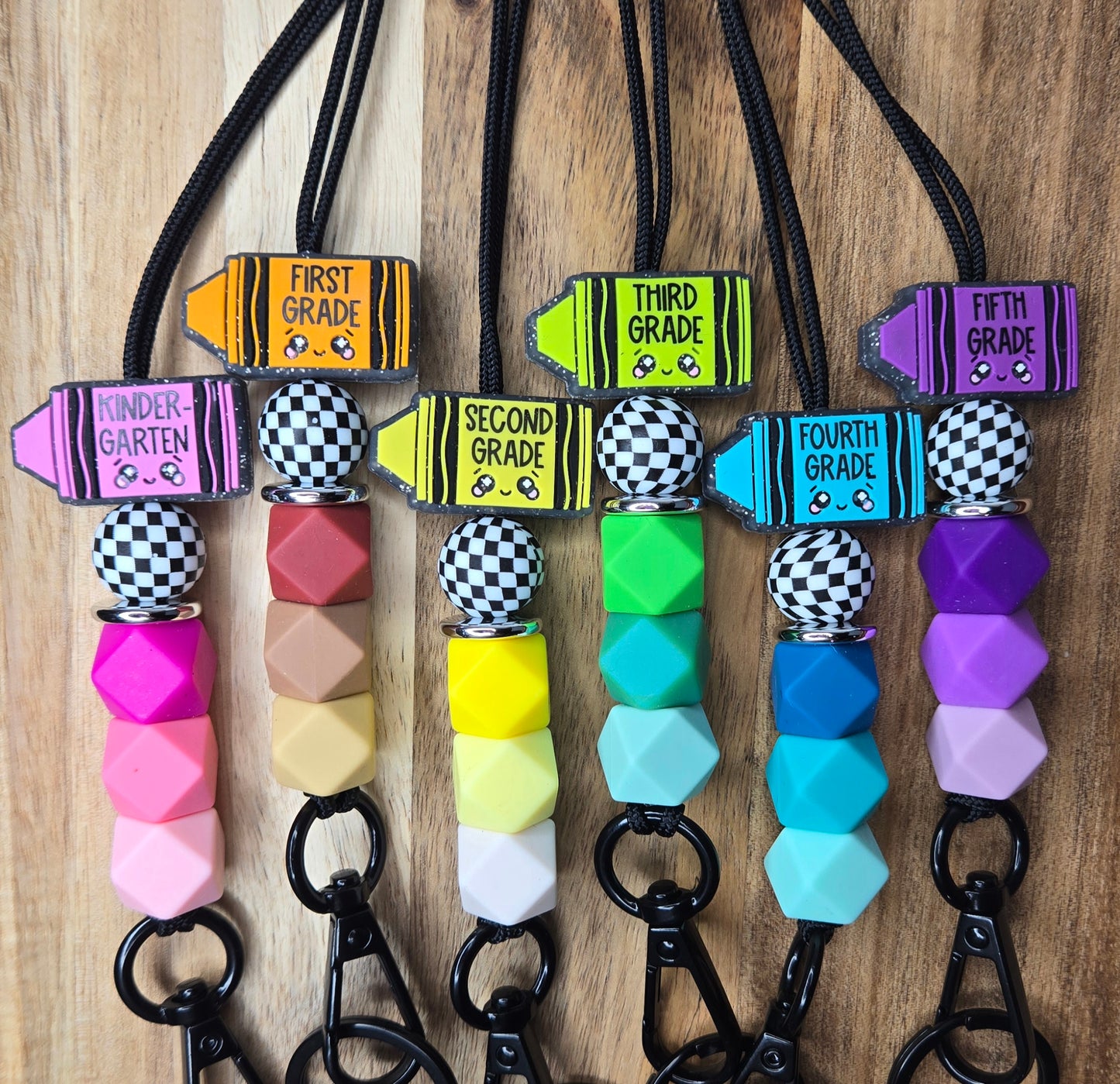 Crayon Teacher Lanyards