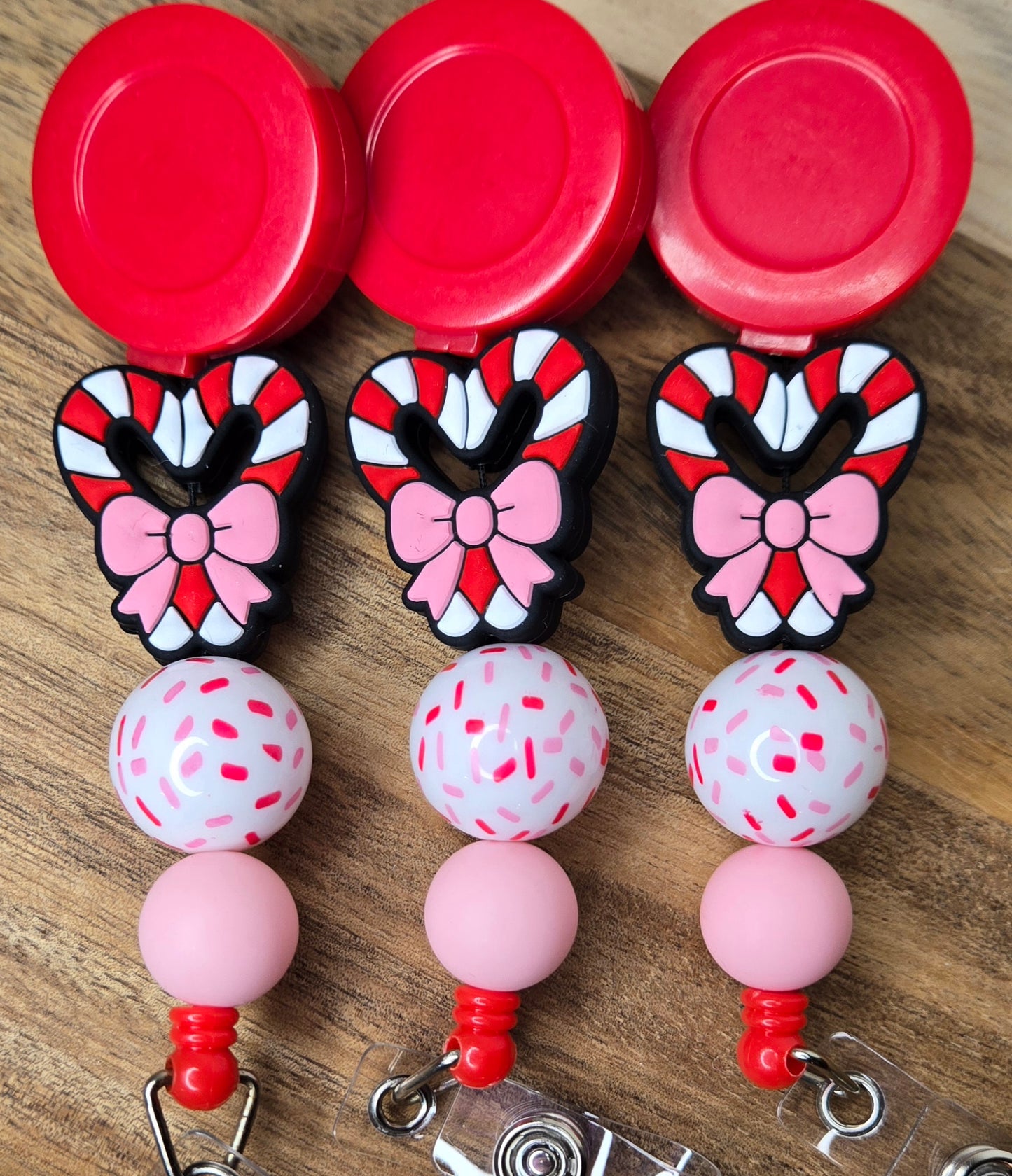 Candy Cane Heart & Bow