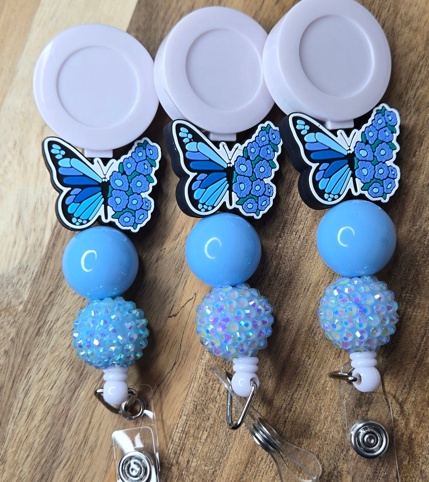 Blue Butterfly w/ Rhinestone