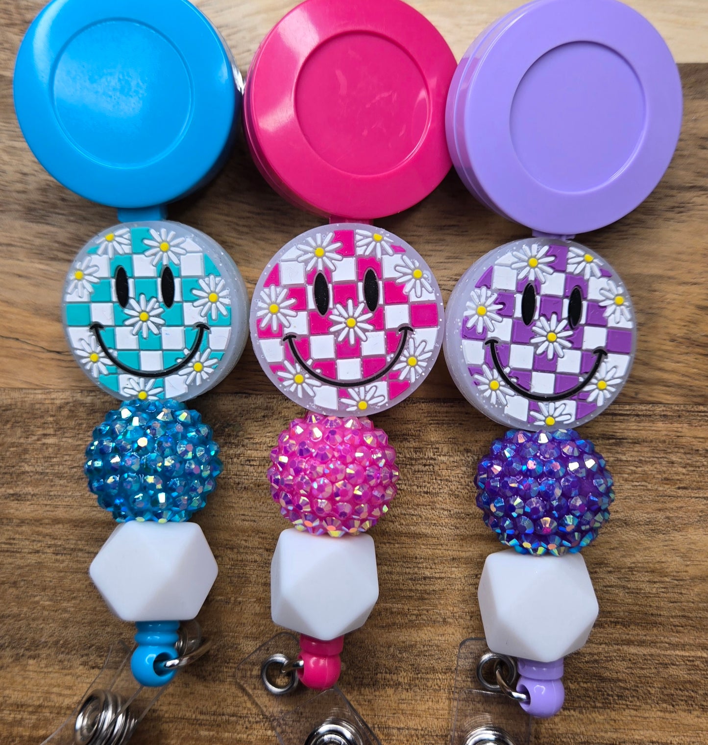 Daisy Checkered Smiles w/ Rhinestone