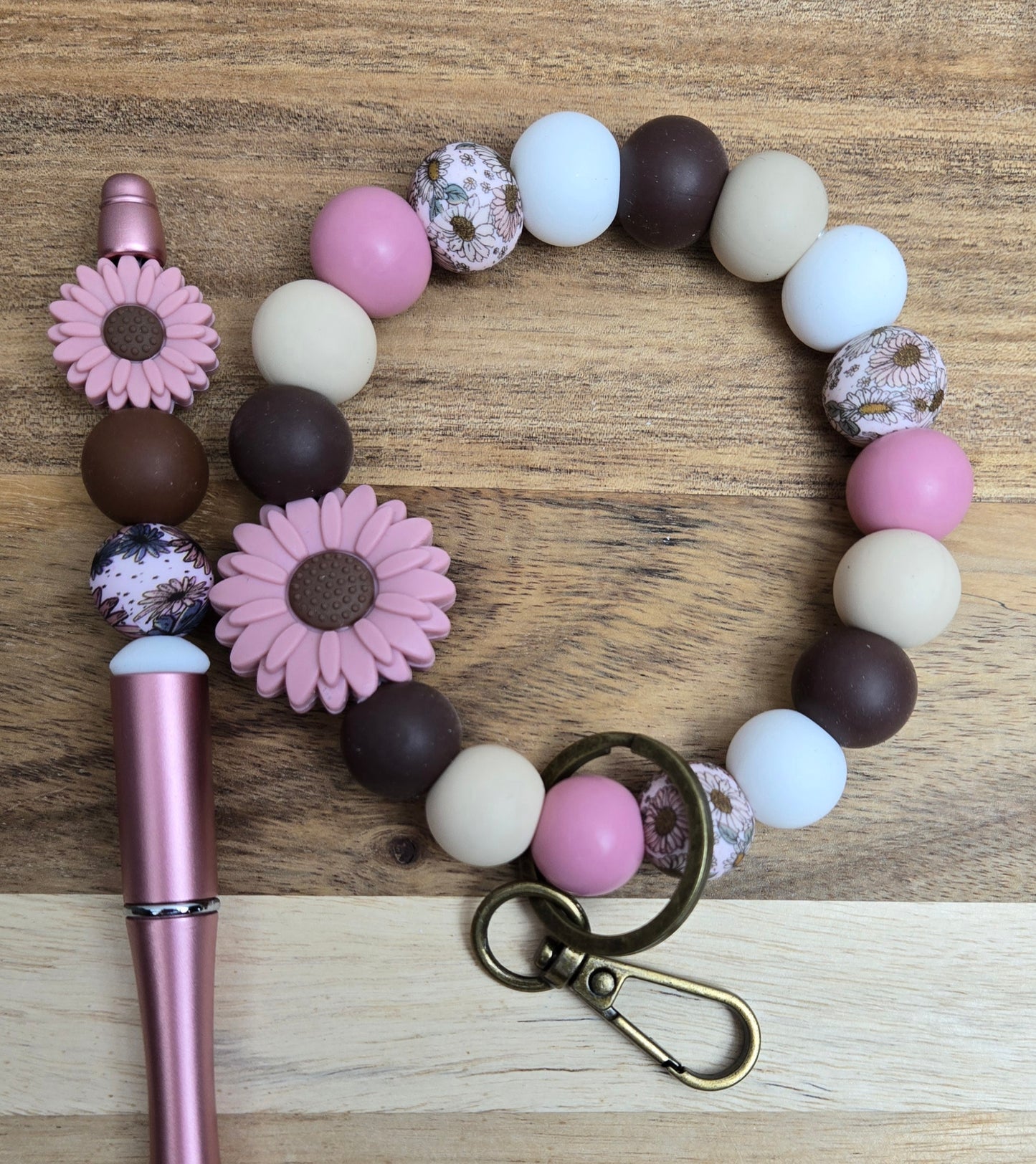 Pink Flower Wristlet Bundle
