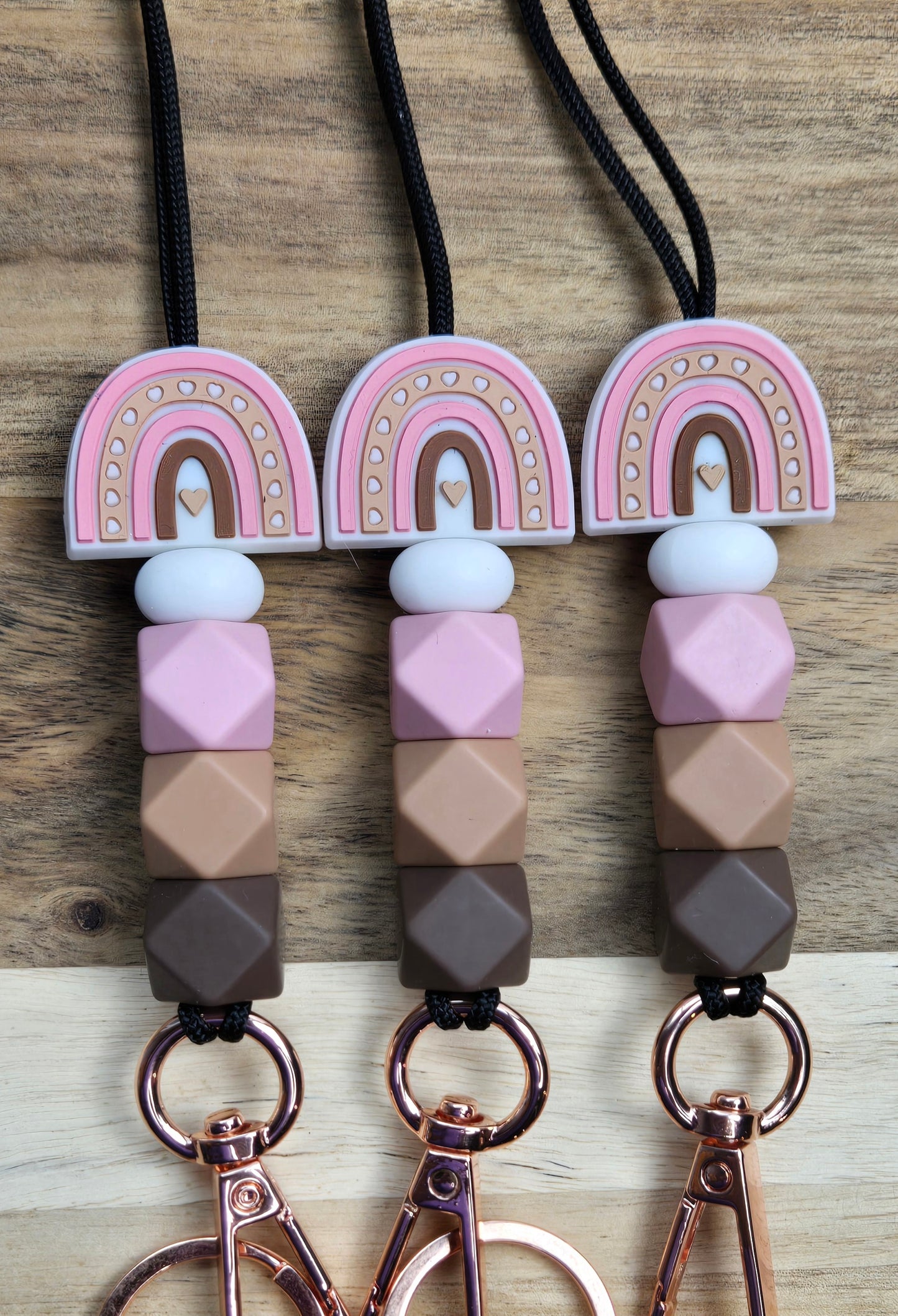 Boho Pink Rainbow Lanyards