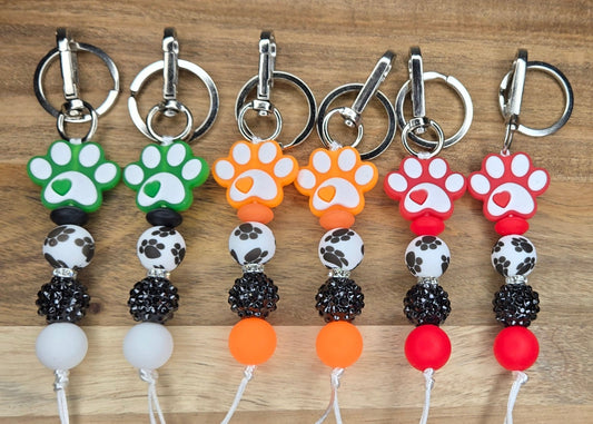 Colorful Paw Keychains