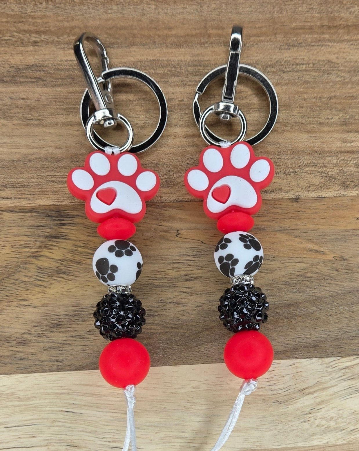 Colorful Paw Keychains