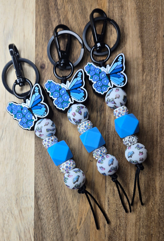 Blue Butterfly Keychains