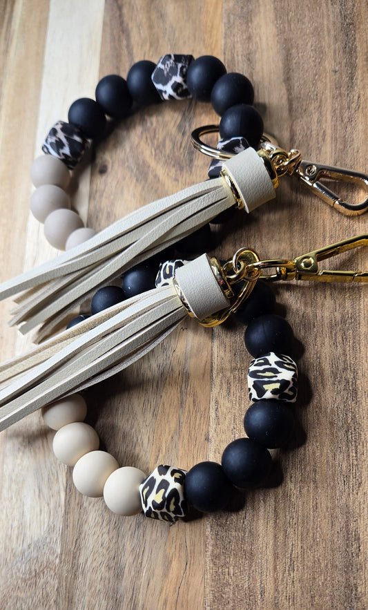 Cheetah Print with Tassel Wristlet