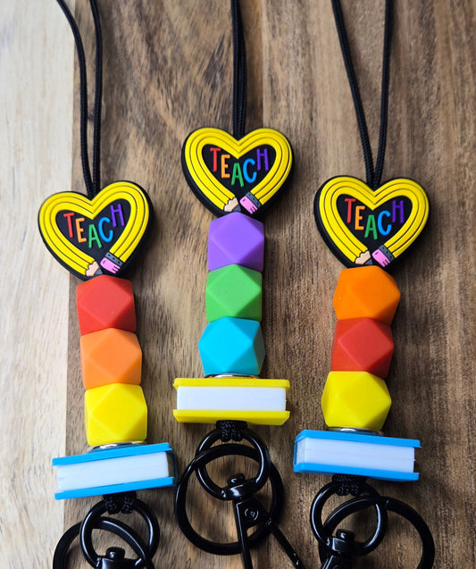 Teach Heart Pencil Lanyard