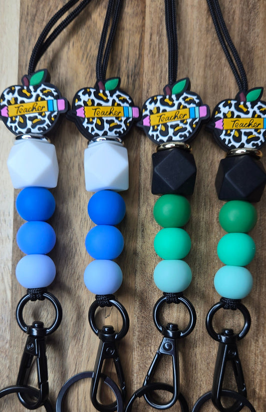 Animal Print Teacher Lanyard