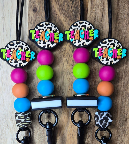 Colorful Animal Print Lanyards