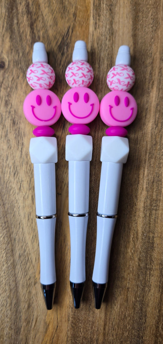 Pink Smiley Breast Cancer Pen