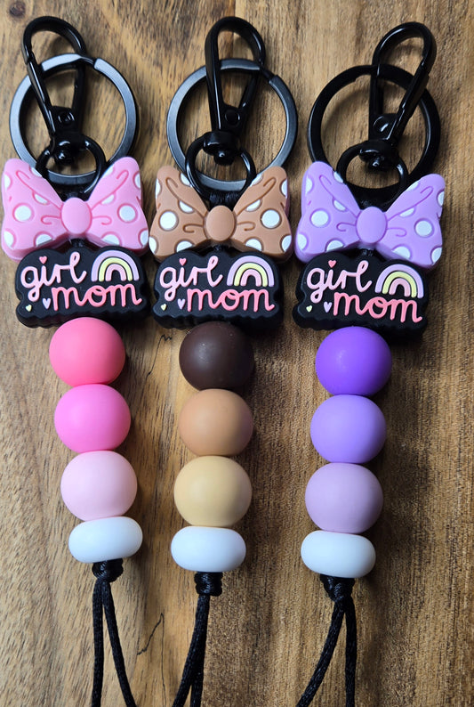 Girl Mom Keychain
