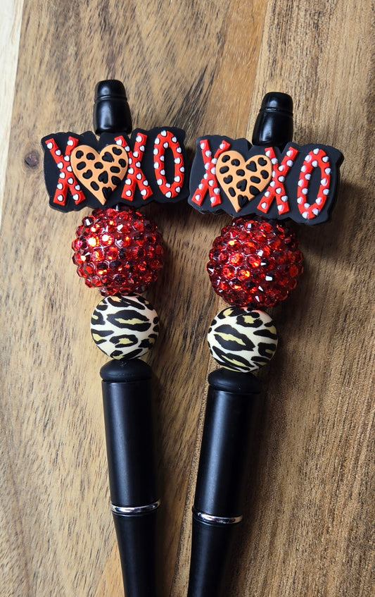 XOXO & Animal Print Pen