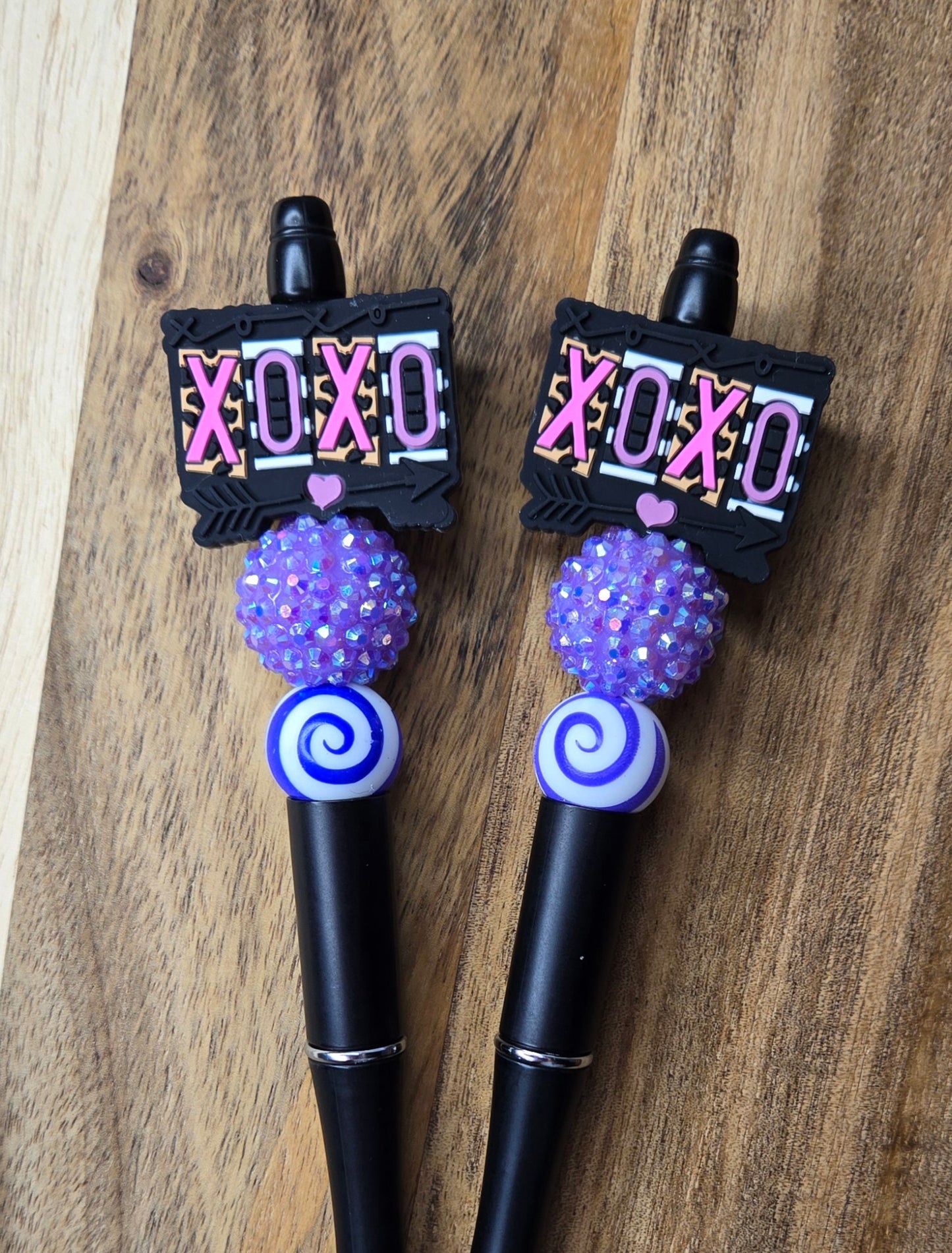 Purple Sparkle XOXO Pen