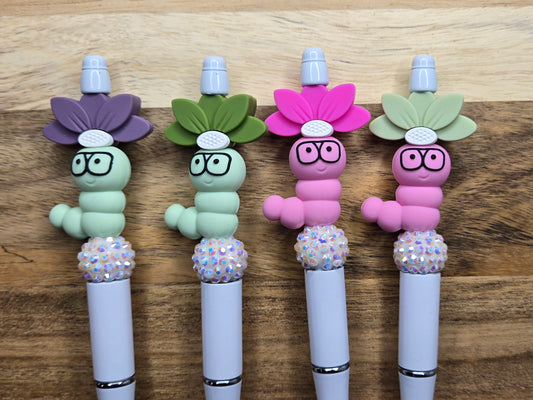 Sparkle Tulips & Worms Pen