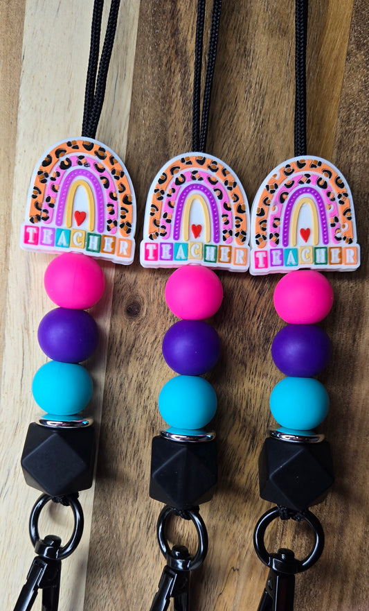 Teacher Rainbow Lanyard