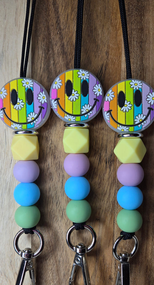 Bright Rainbow Smile Lanyard