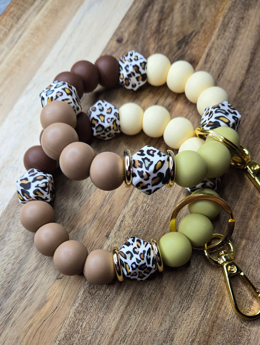 Boho Leopard Wristlet