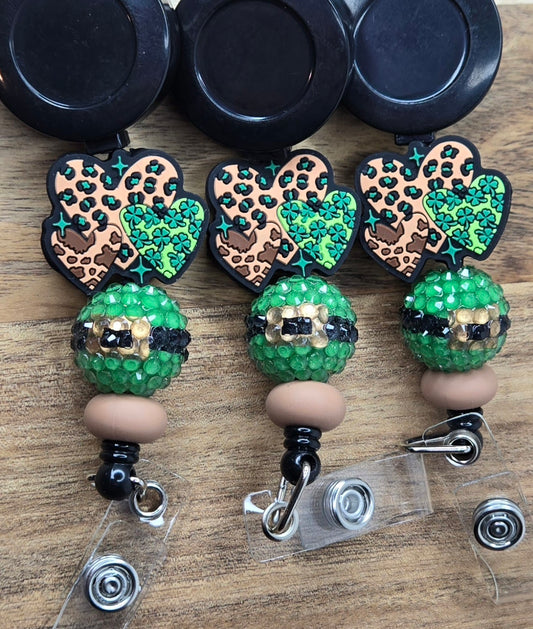 Triple Shamrock Hearts with Leprechaun