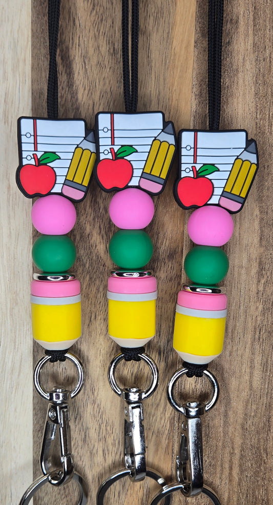 Teacher Notepad w/ Big Pencil Lanyard
