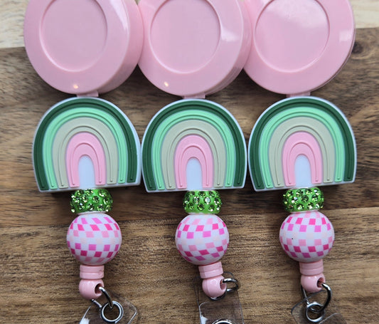 Green Rainbow & Pink Retro