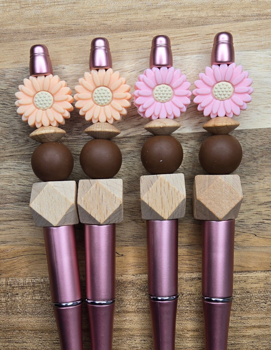Brown/Pink with Wood Pens