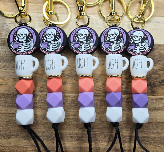 Trying My Best UGH Keychain