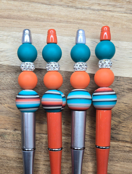 Teal/Orange Boho Pen