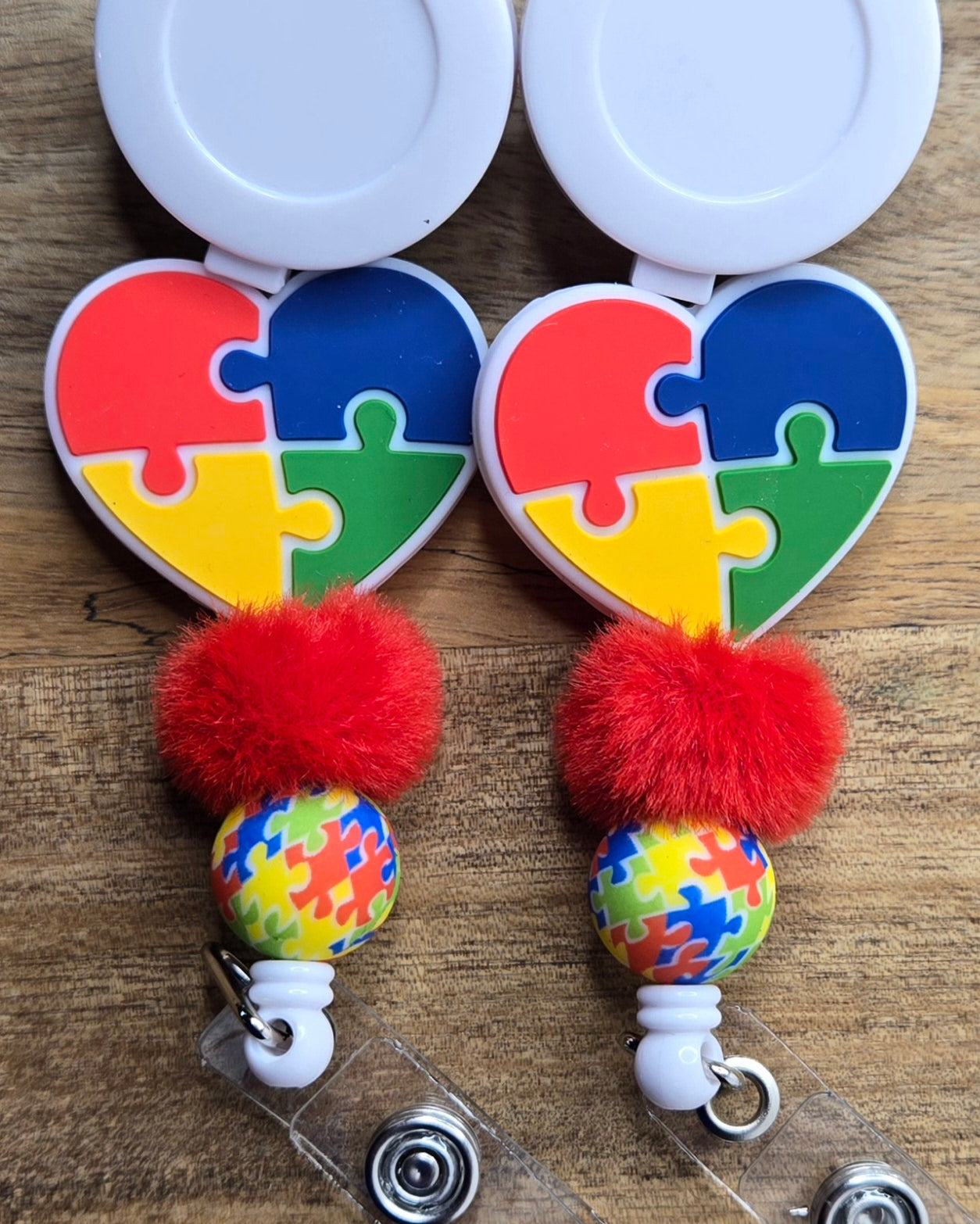 Autism Heart w/ Pom