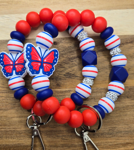 Americana Butterfly Wristlet