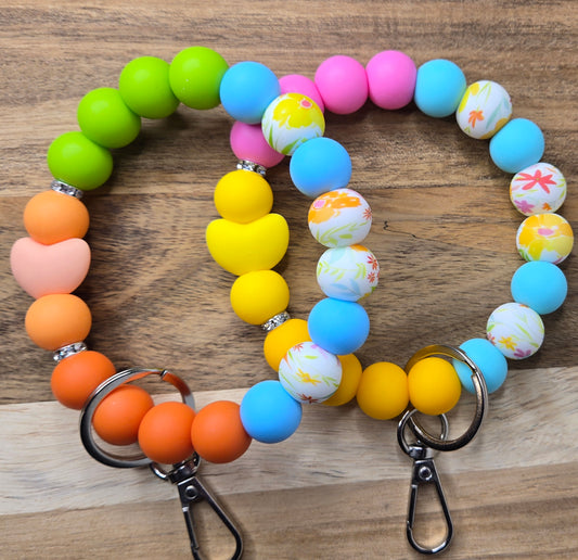 Bright & Colorful Floral Wristlet