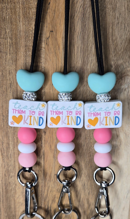 Teach Them To Be Kind Color Lanyard