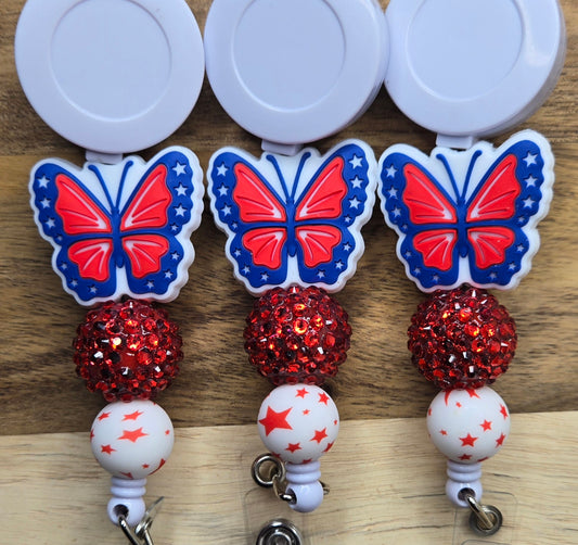 Americana Butterfly w/ Rhinestone