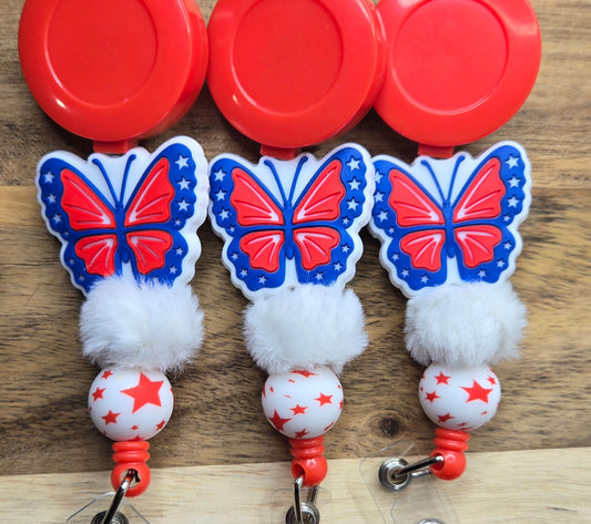 Americana Butterfly w/ Pom