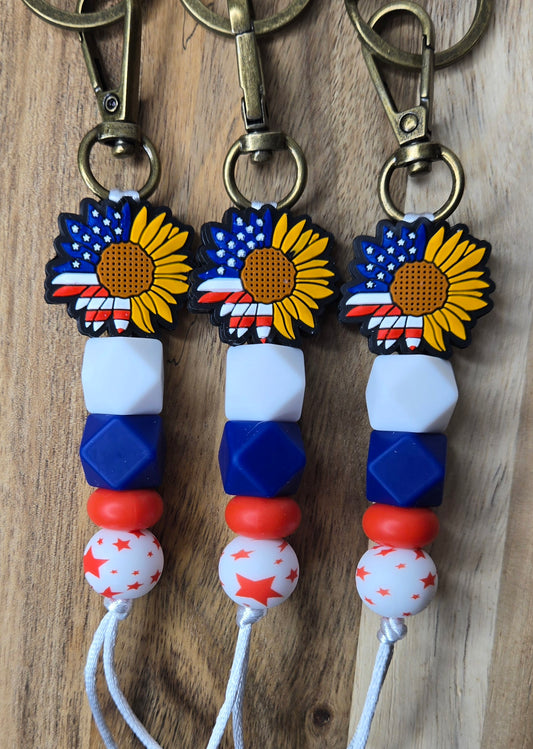 USA Daisy Keychain