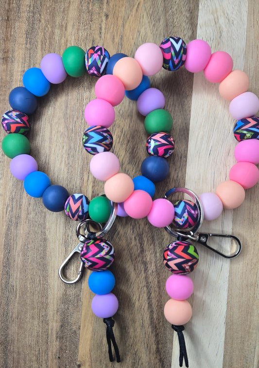 Colorful Chevron Wristlet