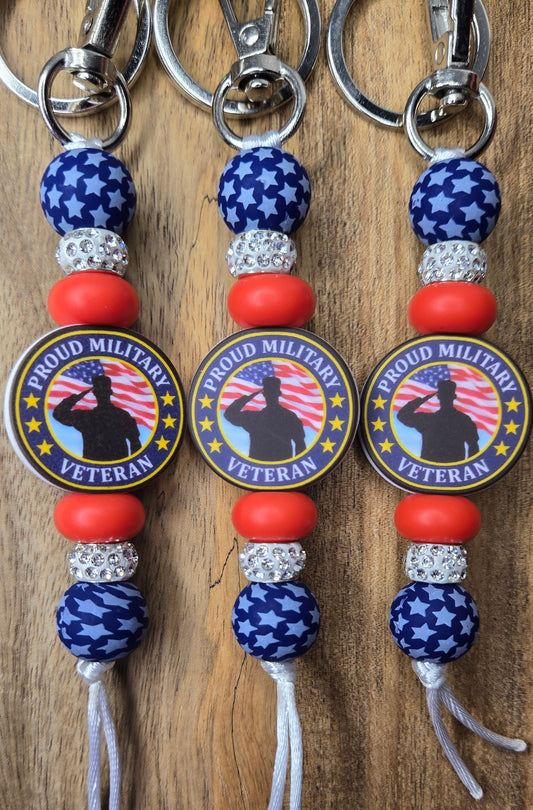 Proud To Be A Veteran Keychain