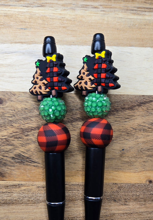 Plaid Christmas Tree Pen