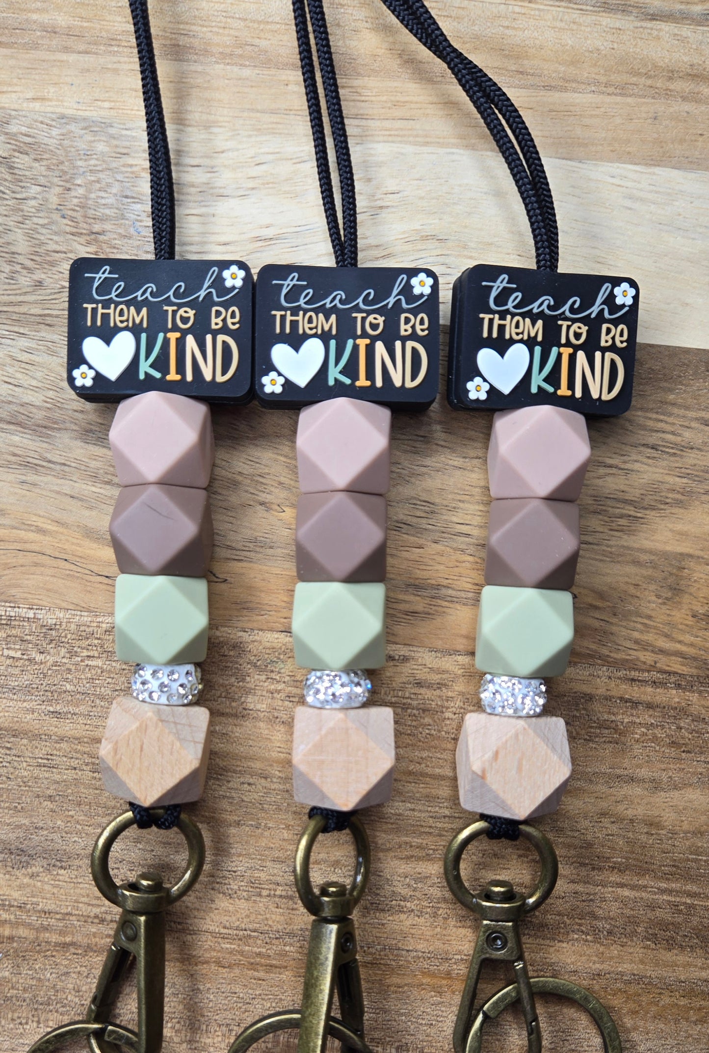 Teach Them To Be Kind Boho Lanyard