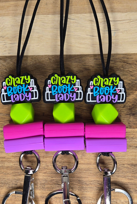 Crazy Book Lady Lanyard